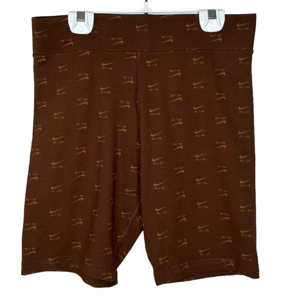 Nike Air High Rise Bike Shorts Brown Size M